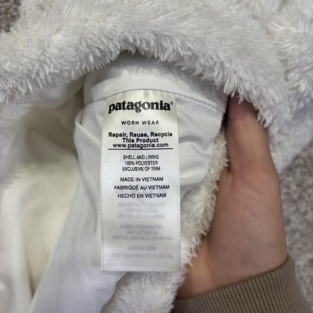 Patagonia Los Gatos Vest Womens XS White Sherpa Fleece Full Zip Lined Warm - Picture 4 of 7